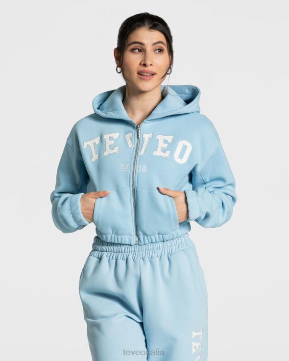 TEVEO Felpa con cappuccio e zip universitaria FPR0H44 vestiario bambina blu donne