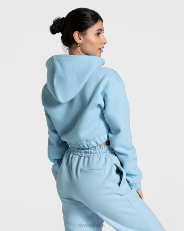 TEVEO Felpa con cappuccio e zip universitaria FPR0H44 vestiario bambina blu donne