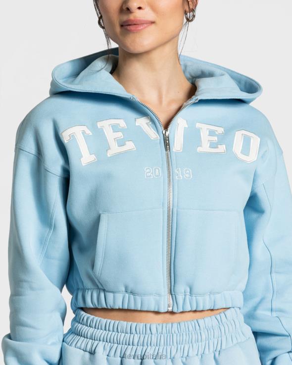 TEVEO Felpa con cappuccio e zip universitaria FPR0H44 vestiario bambina blu donne