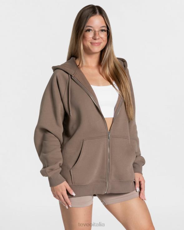 TEVEO giacca oversize color caramello FPR0H11 vestiario moka donne