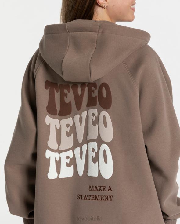 TEVEO giacca oversize color caramello FPR0H11 vestiario moka donne