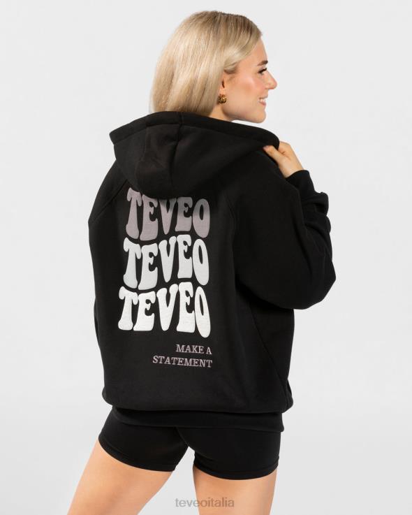 TEVEO giacca oversize color caramello FPR0H12 vestiario nero donne