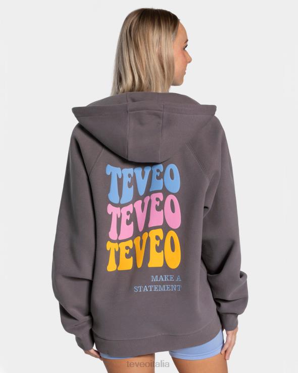 TEVEO giacca oversize color caramello FPR0H17 vestiario grafite donne