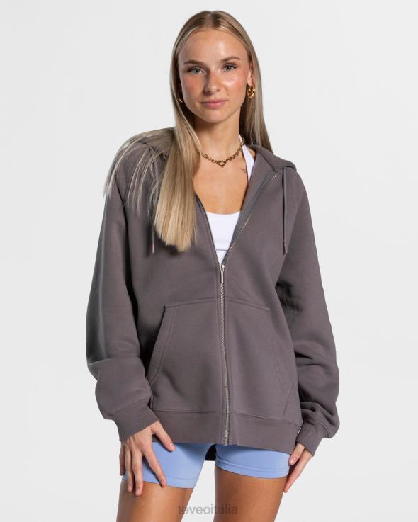 TEVEO giacca oversize color caramello FPR0H17 vestiario grafite donne