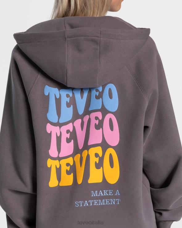 TEVEO giacca oversize color caramello FPR0H17 vestiario grafite donne