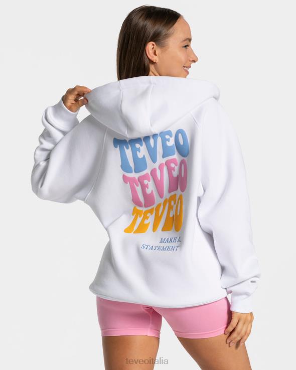 TEVEO giacca oversize color caramello FPR0H18 vestiario bianco donne