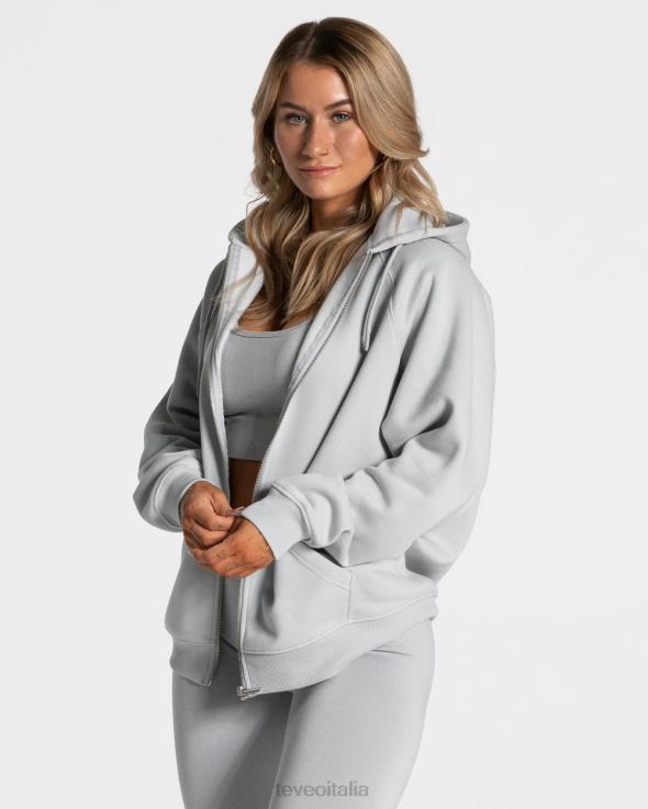 TEVEO giacca oversize di tendenza FPR0H24 vestiario grigio chiaro donne