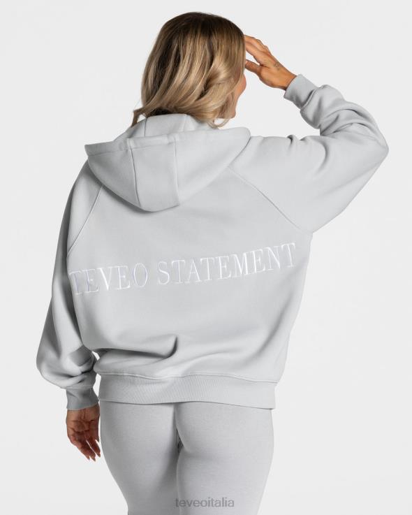 TEVEO giacca oversize di tendenza FPR0H24 vestiario grigio chiaro donne