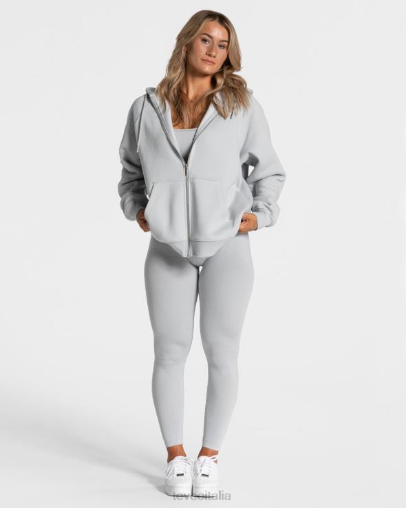 TEVEO giacca oversize di tendenza FPR0H24 vestiario grigio chiaro donne