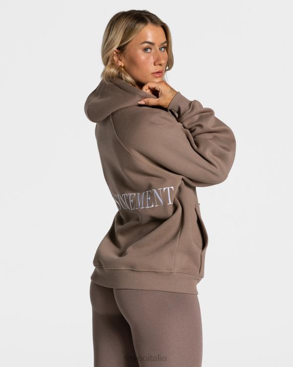 TEVEO giacca oversize di tendenza FPR0H27 vestiario moka donne