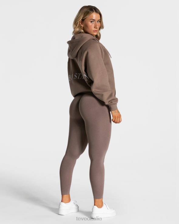 TEVEO giacca oversize di tendenza FPR0H27 vestiario moka donne