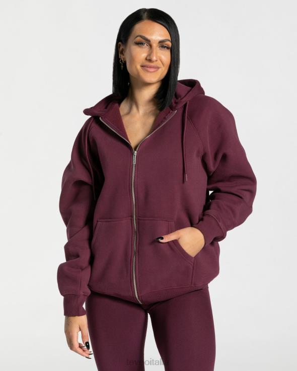 TEVEO giacca oversize di tendenza FPR0H28 vestiario prugna donne