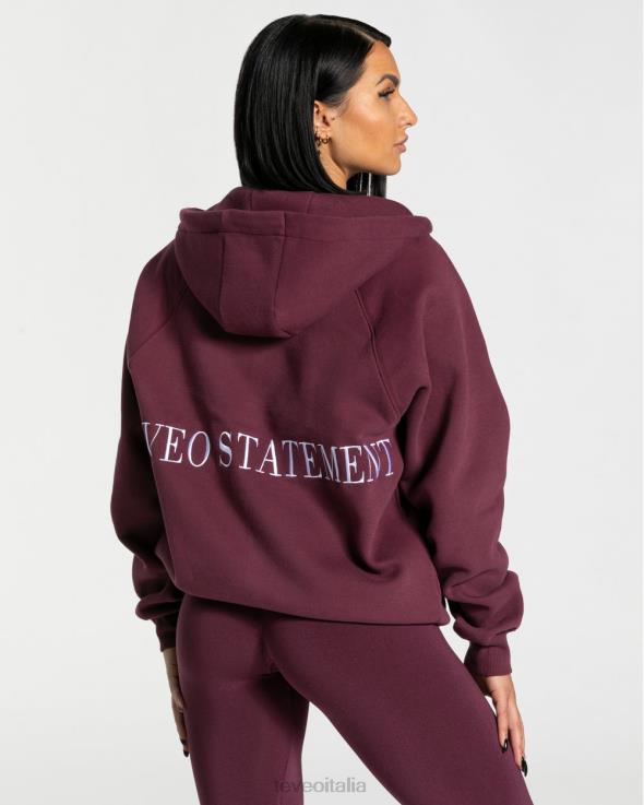 TEVEO giacca oversize di tendenza FPR0H28 vestiario prugna donne