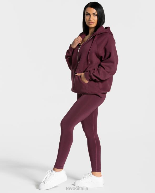 TEVEO giacca oversize di tendenza FPR0H28 vestiario prugna donne