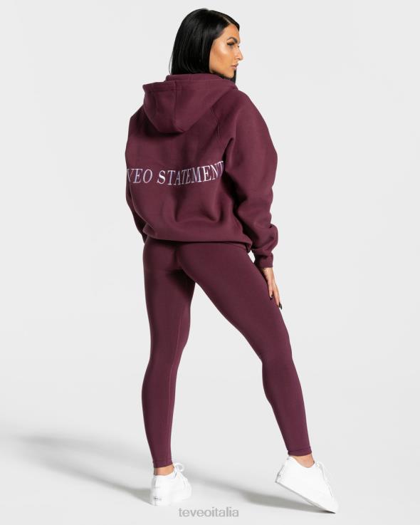 TEVEO giacca oversize di tendenza FPR0H28 vestiario prugna donne