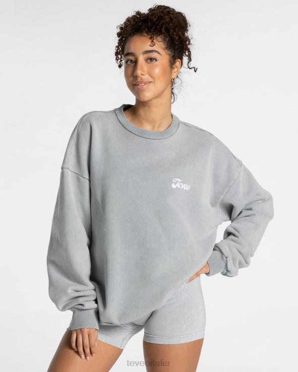 TEVEO maglione oversize acido FPR0H3 vestiario grigio chiaro donne