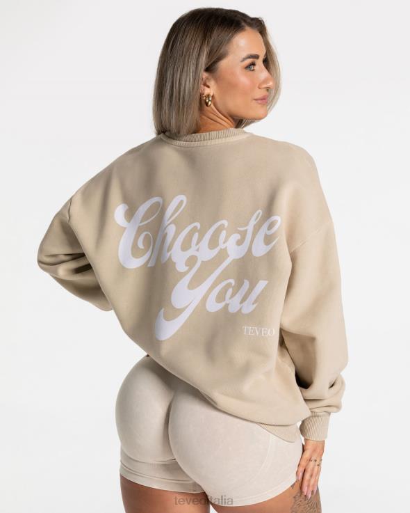 TEVEO maglione oversize acido FPR0H4 vestiario sabbia donne