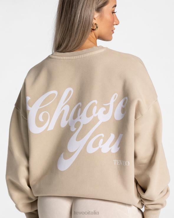 TEVEO maglione oversize acido FPR0H4 vestiario sabbia donne