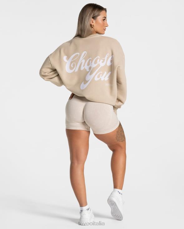 TEVEO maglione oversize acido FPR0H4 vestiario sabbia donne