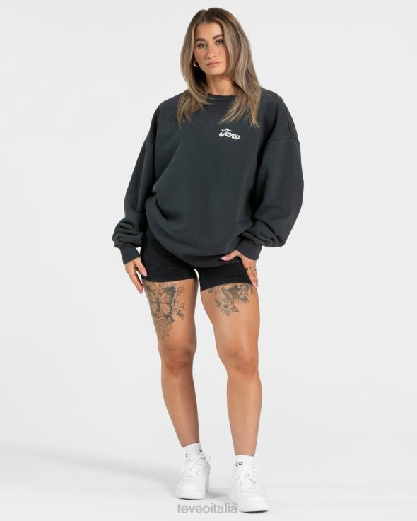 TEVEO maglione oversize acido FPR0H5 vestiario nero donne