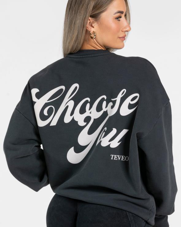 TEVEO maglione oversize acido FPR0H5 vestiario nero donne