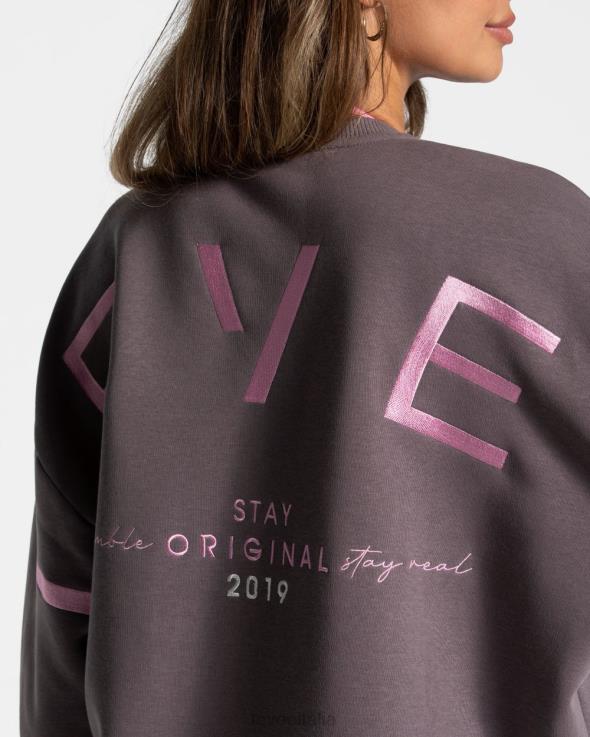 TEVEO maglione oversize caratteristico FPR0H13 vestiario grafite donne