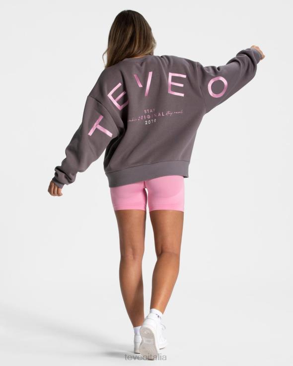 TEVEO maglione oversize caratteristico FPR0H13 vestiario grafite donne