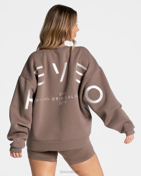 TEVEO maglione oversize caratteristico FPR0H14 vestiario moka donne