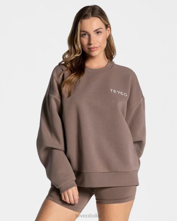 TEVEO maglione oversize caratteristico FPR0H14 vestiario moka donne