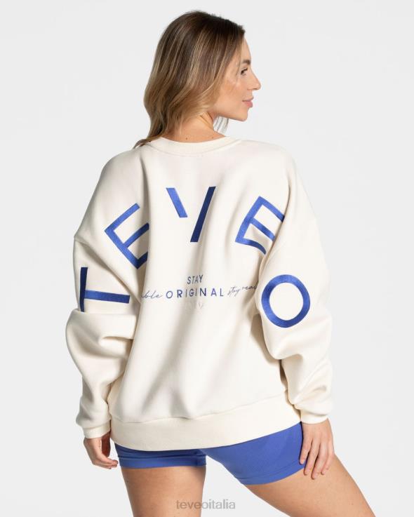TEVEO maglione oversize caratteristico FPR0H15 vestiario bianco donne