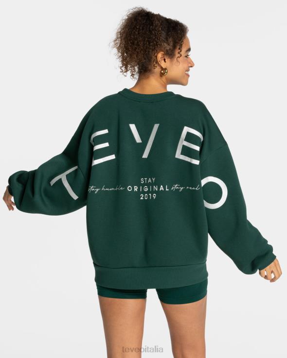 TEVEO maglione oversize caratteristico FPR0H8 vestiario verde scuro donne