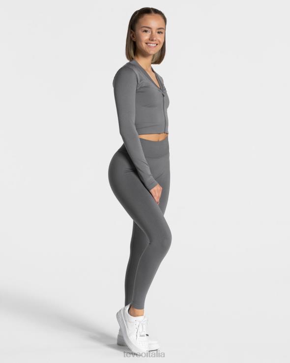 TEVEO giacca con zip di tendenza FPR0H169 vestiario grafite donne