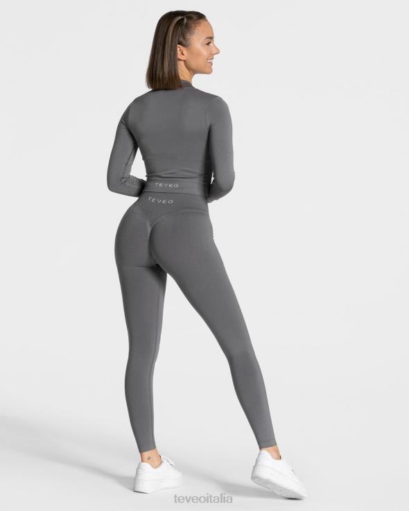 TEVEO giacca con zip di tendenza FPR0H169 vestiario grafite donne