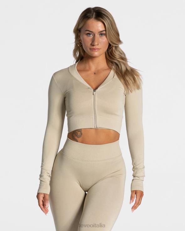 TEVEO giacca con zip di tendenza FPR0H175 vestiario sabbia donne
