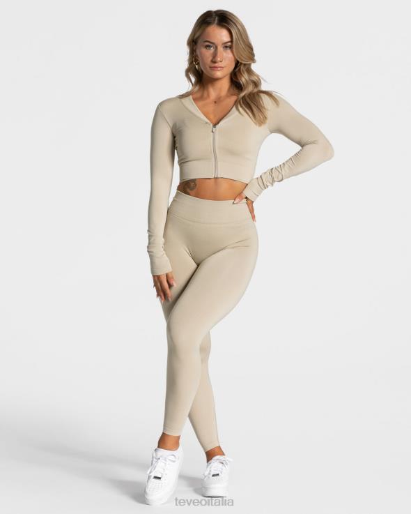 TEVEO giacca con zip di tendenza FPR0H175 vestiario sabbia donne