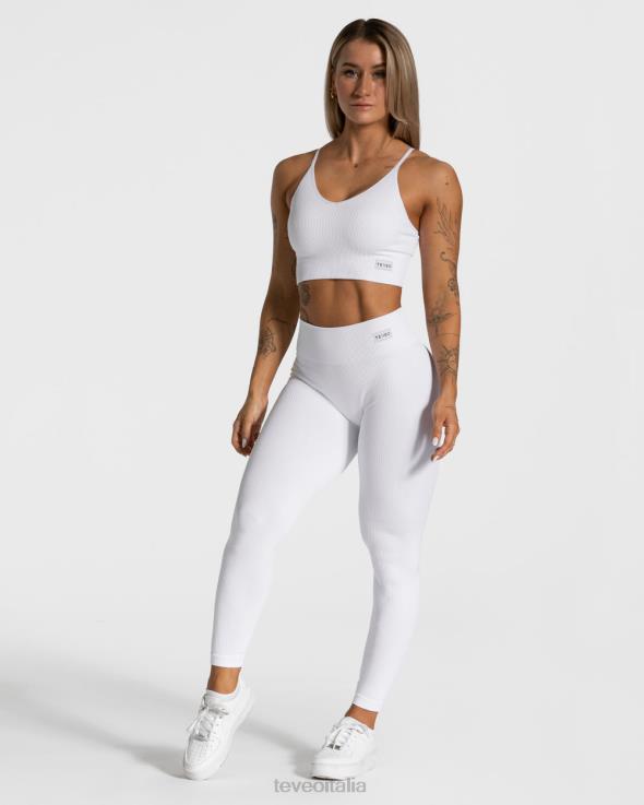 TEVEO elegante top incrociato FPR0H400 vestiario bianco donne