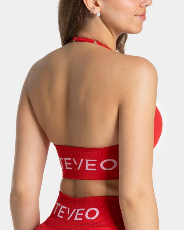 TEVEO portacollo firmato bh FPR0H295 vestiario rosso donne