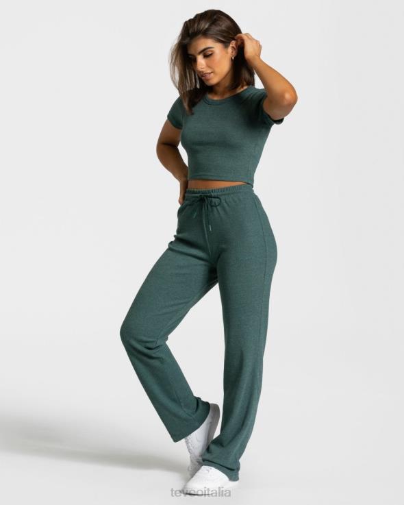 TEVEO maglietta da salotto FPR0H484 vestiario verde scuro donne