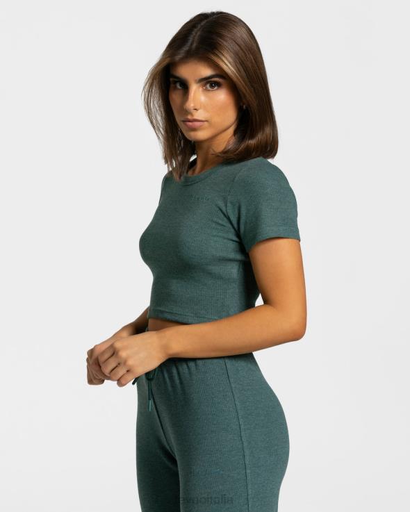 TEVEO maglietta da salotto FPR0H484 vestiario verde scuro donne