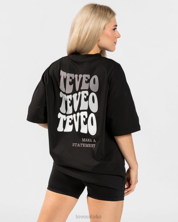 TEVEO maglietta oversize color caramello FPR0H472 vestiario nero donne