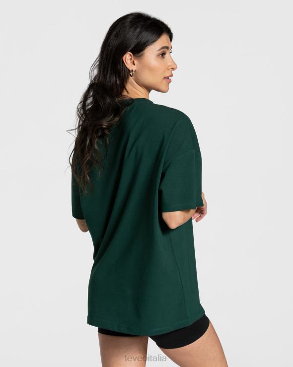 TEVEO maglietta oversize universitaria FPR0H476 vestiario verde scuro donne