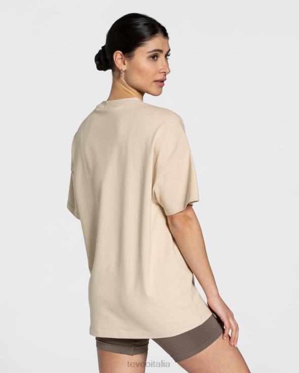 TEVEO maglietta oversize universitaria FPR0H478 vestiario beige donne
