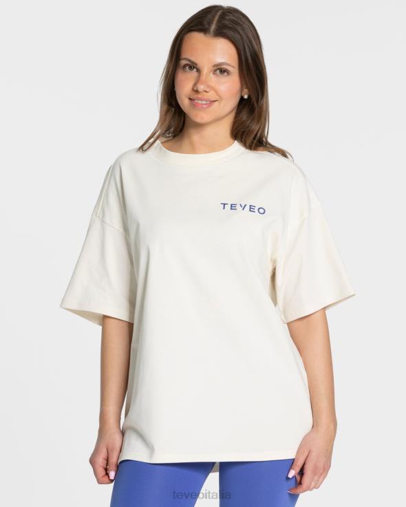 TEVEO t-shirt oversize firmata FPR0H469 vestiario bianco donne