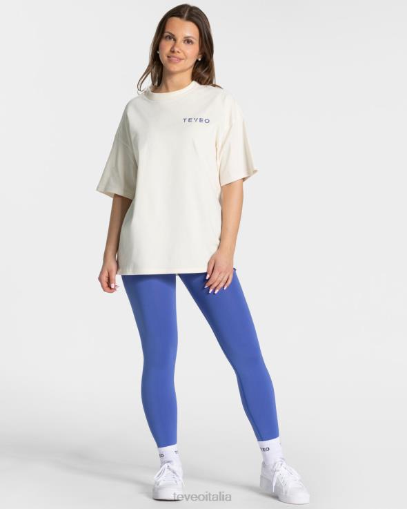 TEVEO t-shirt oversize firmata FPR0H469 vestiario bianco donne