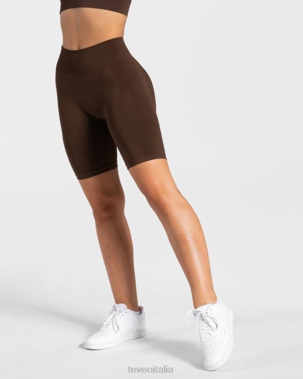 TEVEO affascinante corto scrunch FPR0H199 vestiario marrone donne