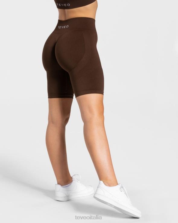 TEVEO affascinante corto scrunch FPR0H199 vestiario marrone donne