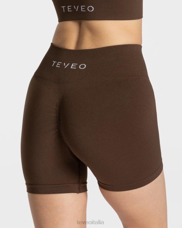 TEVEO corto scrunch senza tempo FPR0H214 vestiario Marrone scuro donne