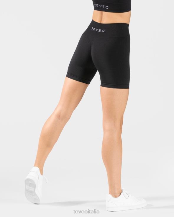 TEVEO corto scrunch senza tempo FPR0H223 vestiario nero donne