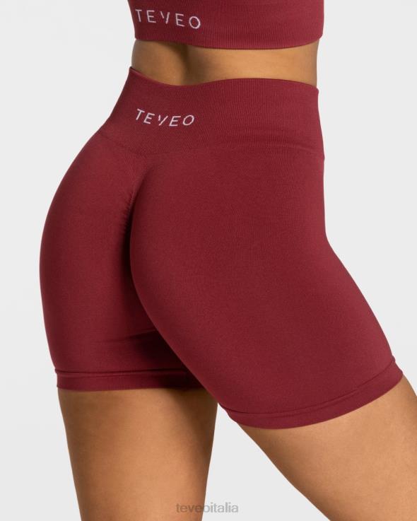 TEVEO corto scrunch senza tempo FPR0H228 vestiario vino rosso donne