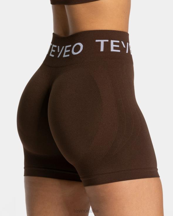 TEVEO pantaloncini scrunch caratteristici FPR0H189 vestiario Marrone scuro donne